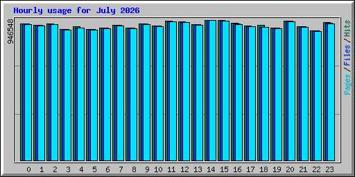 Hourly usage for July 2026
